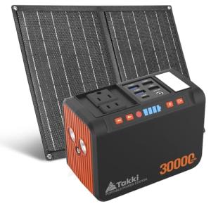 Takki 111Wh Portable Solar Generator with 21W Panels