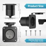 PAULINN 15 Amp Waterproof RV Shore Power Inlet