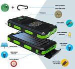36800mAh Solar Power Bank with Flashlight and Compass