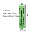 QBLPOWER 600mAh Rechargeable AAA Solar Light Batteries