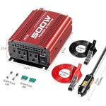 POTEK 500W Car Power Inverter with USB Ports