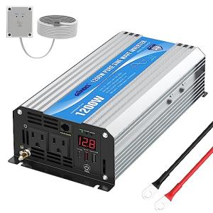 1200 Watt Pure Sine Wave Power Inverter 12V