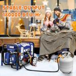 GasSaf 5FT Propane Regulator with Hose and 90° Angle