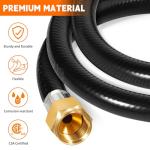 GasSaf 5FT Propane Regulator with Hose and 90° Angle