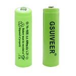GSUIVEER 600mAh Rechargeable AA Batteries for Solar Lights