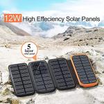 CONXWAN 27000mAh Solar Charger with 3 USB Outputs