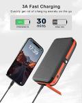 CONXWAN 27000mAh Solar Charger with 3 USB Outputs