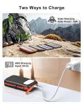 CONXWAN 27000mAh Solar Charger with 3 USB Outputs
