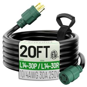 20ft 30 Amp Heavy Duty Generator Extension Cord
