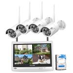 Hiseeu 5MP Wireless Home Security System with LCD