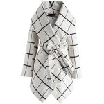 CHICWISH Women’s Off-White Wool Blend Coat
