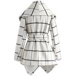 CHICWISH Women’s Off-White Wool Blend Coat