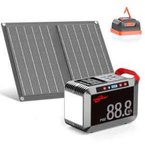 POWSTREAM 24000mAh Solar Generator with Lantern