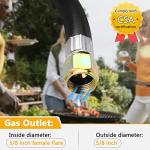 Azdele Propane Regulator with Hose and Gauge