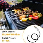 Azdele Propane Regulator with Hose and Gauge