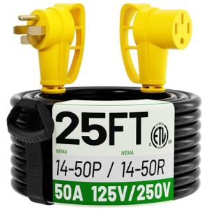 50 Amp 25 FT RV/EV Extension Cord with Grip