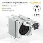 STARELO 50Amp Outdoor Power Outlet Box