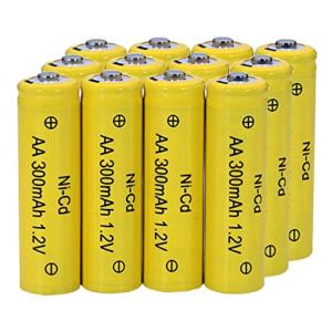 FULIN 12 Pack 1.2V AA Ni-Cd Rechargeable Batteries
