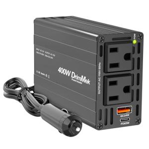 400W Car Power Inverter with USB Fast Charging
