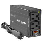 400W Car Power Inverter with USB Fast Charging