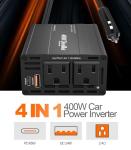 400W Car Power Inverter with USB Fast Charging