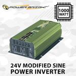 PowerBright 1000W 24V to 120V Car Inverter