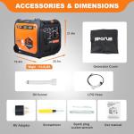 6250W Dual Fuel Inverter Generator with Electric Start