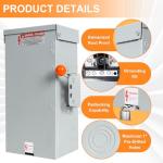 100A Heavy Duty Generator Transfer Switch, 24000W