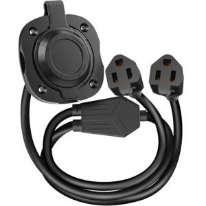WELLUCK 15 Amp RV Power Inlet with Extension Cord
