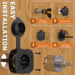 WELLUCK 15 Amp RV Power Inlet with Extension Cord