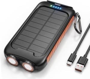 Portable Solar Power Bank with Fast Charging Ports