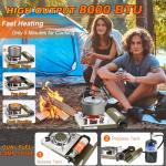 MOZODAWN Dual Fuel Portable Camp Stove 8000 BTU