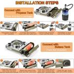 MOZODAWN Dual Fuel Portable Camp Stove 8000 BTU