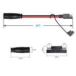 ELFCULB 6FT SAE Extension Cable with 8mm Connector