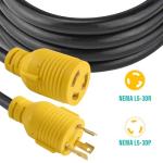 25FT 30 Amp Heavy-Duty Generator Extension Cord