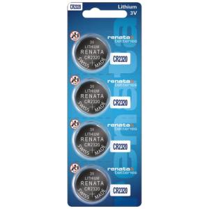 Renata CR2320 Lithium Coin Cell Batteries - 4 Pack
