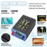 500W Pure Sine Wave Inverter with Dual USB Ports