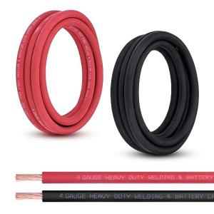 Shirbly 4 Gauge Pure Copper Battery Cable Set