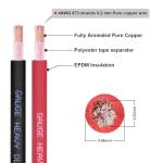 Shirbly 4 Gauge Pure Copper Battery Cable Set