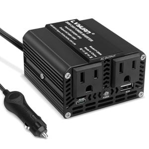 200W Car Power Inverter with Fast-Charging Ports