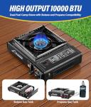 WADEO Dual Fuel Portable Camping Stove with Regulator