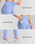 High Waisted Yoga Joggers with Pockets - Cosmic Blue