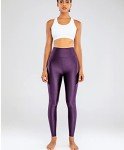 High Waisted Shiny Yoga Pants for Women