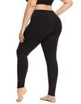 Plus Size Black Modal Full Length Leggings