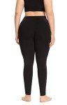 Plus Size Black Modal Full Length Leggings