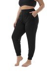 Plus Size Relaxed Stretchy Black Lounge Pants