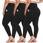 Plus Size High Waisted Leggings with Pockets