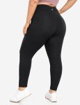 Plus Size Yoga Leggings with Pockets – Black