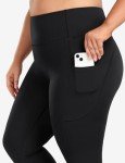 Plus Size Yoga Leggings with Pockets – Black