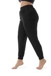 Plus Size Relaxed Stretchy Black Lounge Pants